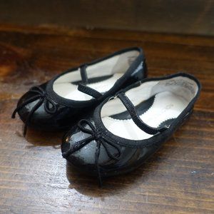 Nordstrom Toddler Girl Black Patent Leather Ballet Flat Shoes (size 5)